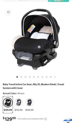 Baby Trend Infant Car Seat, Ally 35, Modern Khaki $90