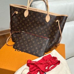 LV NEVERFULL MM IN GREAT CONDITION! Cerice, Red interior POUCH NOT INCLUDED