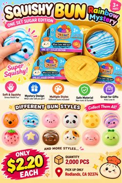 🔥 WAREHOUSE CLEARANCE – SQUISHY BUN MYSTERY TOYS! 🔥