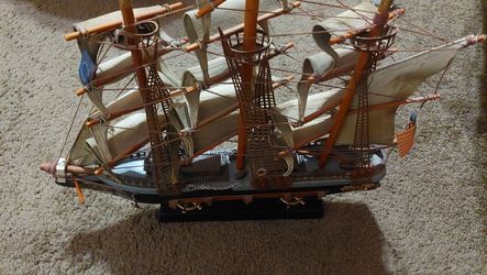 Vintage Constitution 1814 Ship Nautical Decor 16 x 13.5"
