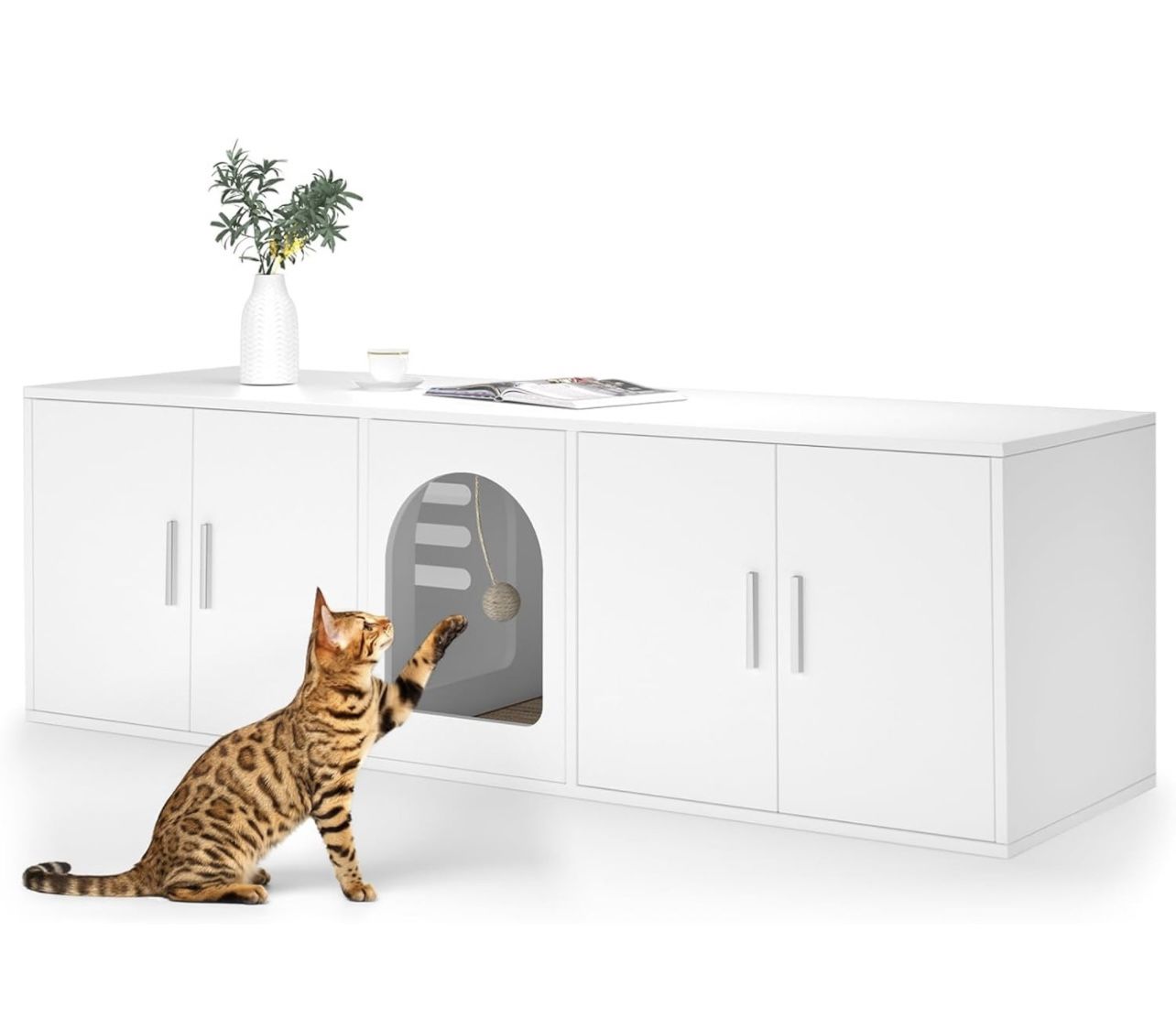 Amunrbrek Litter Box Enclosure for 2 Cats (New In Box)