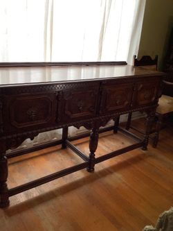 Antique Berkeley & Gay Scottish Jacobean style dining room buffet server