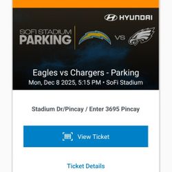 Eagles/Chargers - MNF, SOFI Parking 🍊 orange  Lot