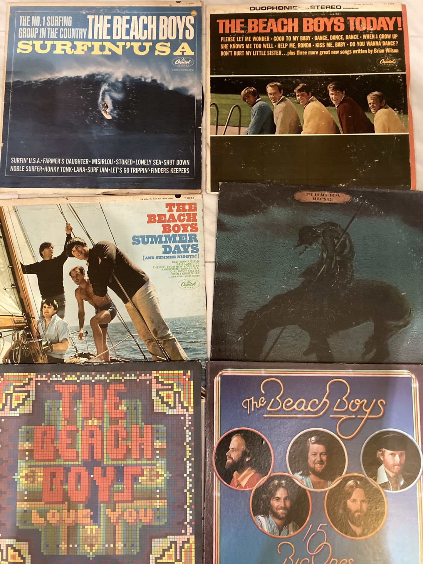 Beach Boys on LP Vinyl Records -all six