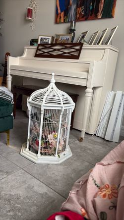 Decorative wooden bird cage