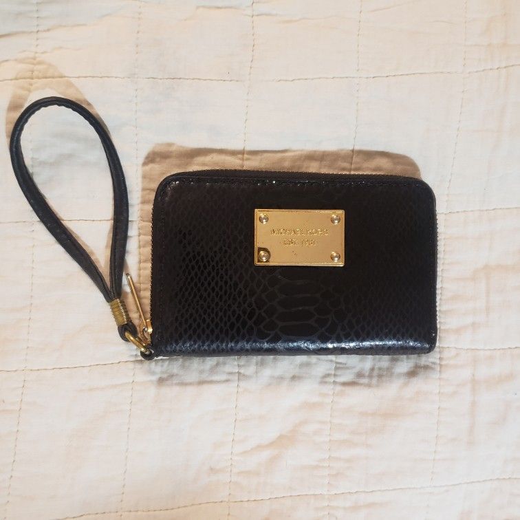 MK Snake Skin Wristlet Wallet 