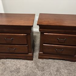 Queen Bed Frame w/ 2 night stands