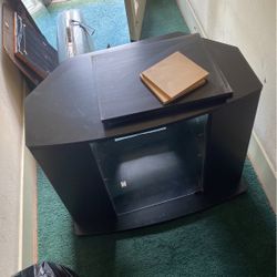 Black TV stand with drawers