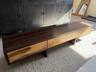 Wood TV Stand Console Table