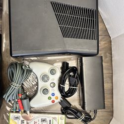 Xbox 360 slim console bundle(Tested Working Good)