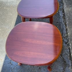Two real nice Cherrywood, end tables