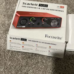 Scarlett Solo 3 Generation 2-in, 2-out USB Audio Interface