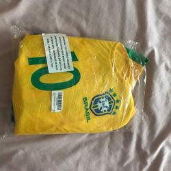 🔔 Brazil #10 NEYMAR JR. Kids Home Soccer Jersey & Shorts Socks Set Youth Sizes