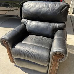 Leather recliner