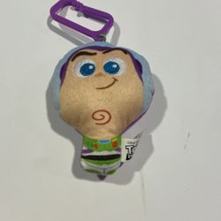 Disney Buzz Lightyear Plush Clip Backpack Keychain Purple