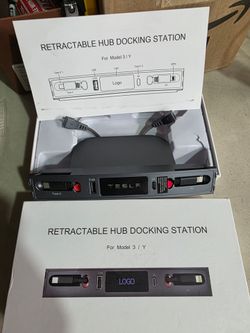 Tesla Model 3/Y Retractable Hub Docking Station New Was $29.99/ Each Tesla LOGO