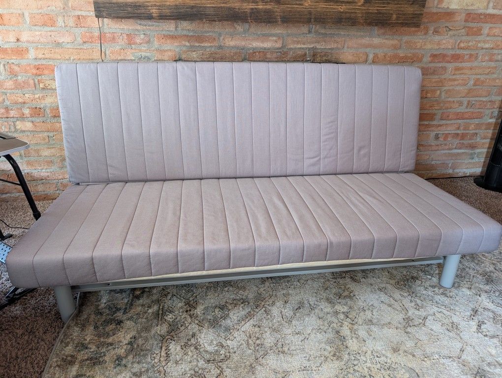 Gray Futon With Cover