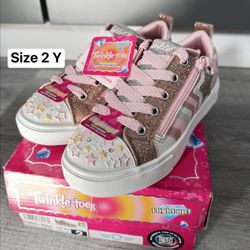 Skechers Girls' Twinkle Sparks-Cosmic Burst Sneakers Size 2 Y