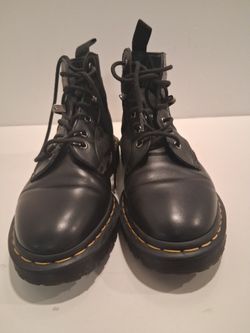 Dr. Martens Beam Black Waxy Canvas/Leather Boot,