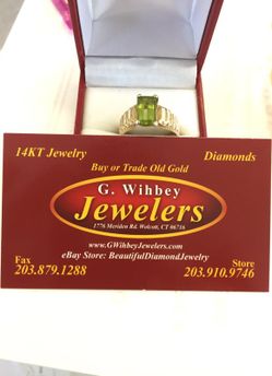 14 Kt real gold & Peridot ( August birth stone)