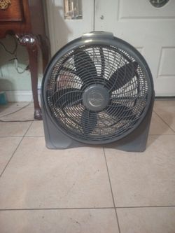 Gray LASKO 20 inch 3Speed Cyclone Floor or Wall Mount Fan a Swirling Protective Grill and a Central Cyclone Logo