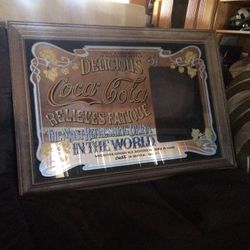 Vintage Coca Cola mirror 30x42