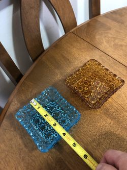 4x4 square candy dishes vintage