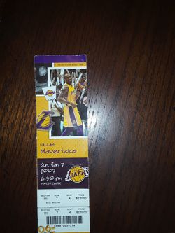 Lakers 2007 ticket