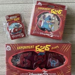 2025 Disney Parks Stitch Experiment 626 Jumbo & Mini Jumbo Box Pin Set LE