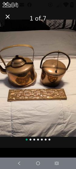 Copper Items Tea Pot Ice Bucket  Plaque