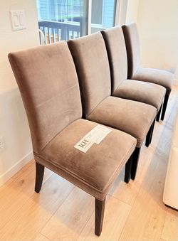 Set of 4 RH (Restoration Hardware) Velvet Dining Chair - Excellent