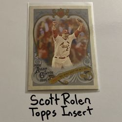 Scott Rolen St. Louis Cardinals Hall of Fame 3rd Baseman Topps Short Print Insert Card. 