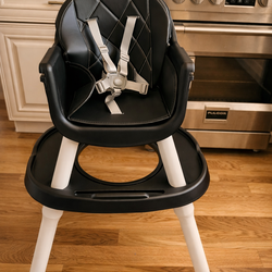 8-in-1 Baby High Chair, Feeding Chair, Table & Chair Set, Convertible Design for Babies & Toddlers,Black