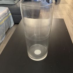 Ashland 14” Glass Cylinder Vase – 5.9” Diameter – Tall Clear Decorative Vase