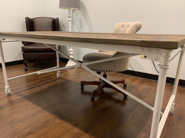 Restoration Hardware Flatiron Desk Table For Sale In Third Lake