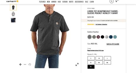 Carhartt Loose Fit Pocket Henley T-shirts