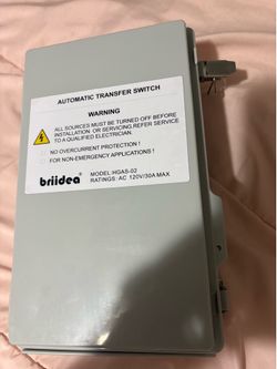 RV Transfer Switch, Briidea Automatic Transfer Switch 30 Amp Applied to RV, Speedboats, 120/240 VAC