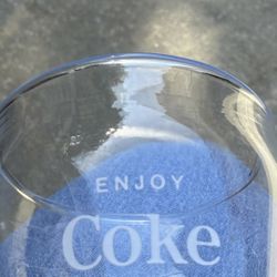 Set Of 11~Small 6oz 4” Tall Coca-Cola®️Glasses with White Lettering