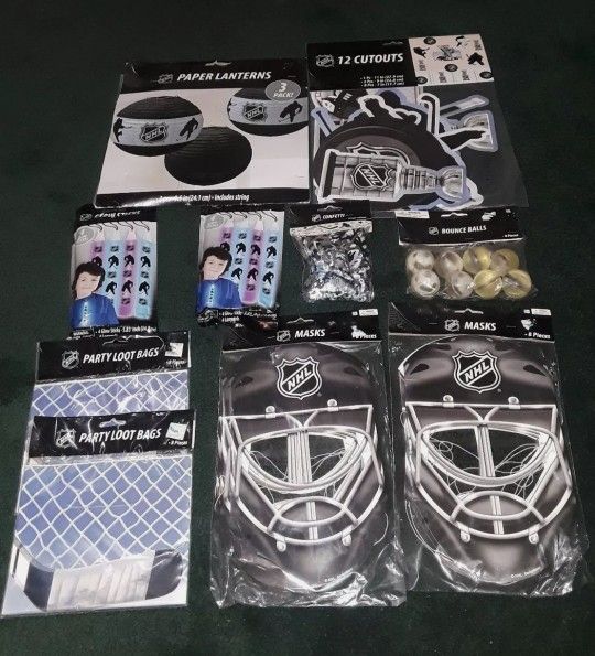 Lot Of NHL Party Decorations
