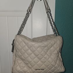 MICHAEL KORS Rachel quilted shoulder bag cement


