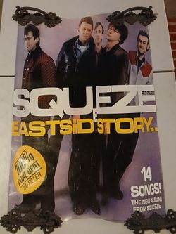 A&M Records Original 1981 SQUEEZE Promo Poster EASTSIDE STORY