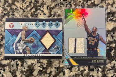 Ron Artest Sam Cassell Game Worn Patch Basketball Cards Indiana Pacers Minnesota Timberwolves Los Angeles Lakers