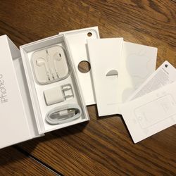 iPhone 6 boxes 16GB with never been used charger, never been used lightening cable, never been used headphones & all paperwork