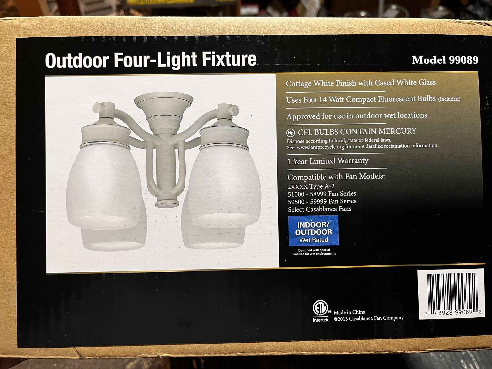 Outdoor / Indoor Four Light Fixture