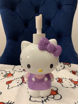 Hello Kitty Purple Glitter Soap Dispenser