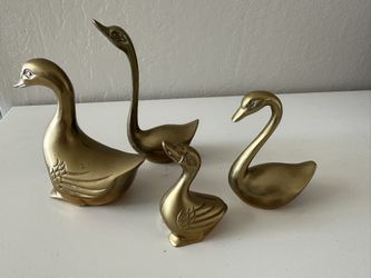 Four Copper Ducks 