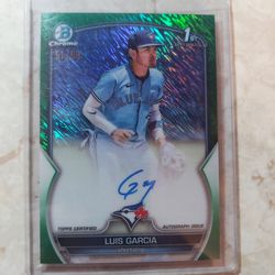 Luis Garcia 1st Bowman Chrome  51/99 Autographed Baseball Card!!