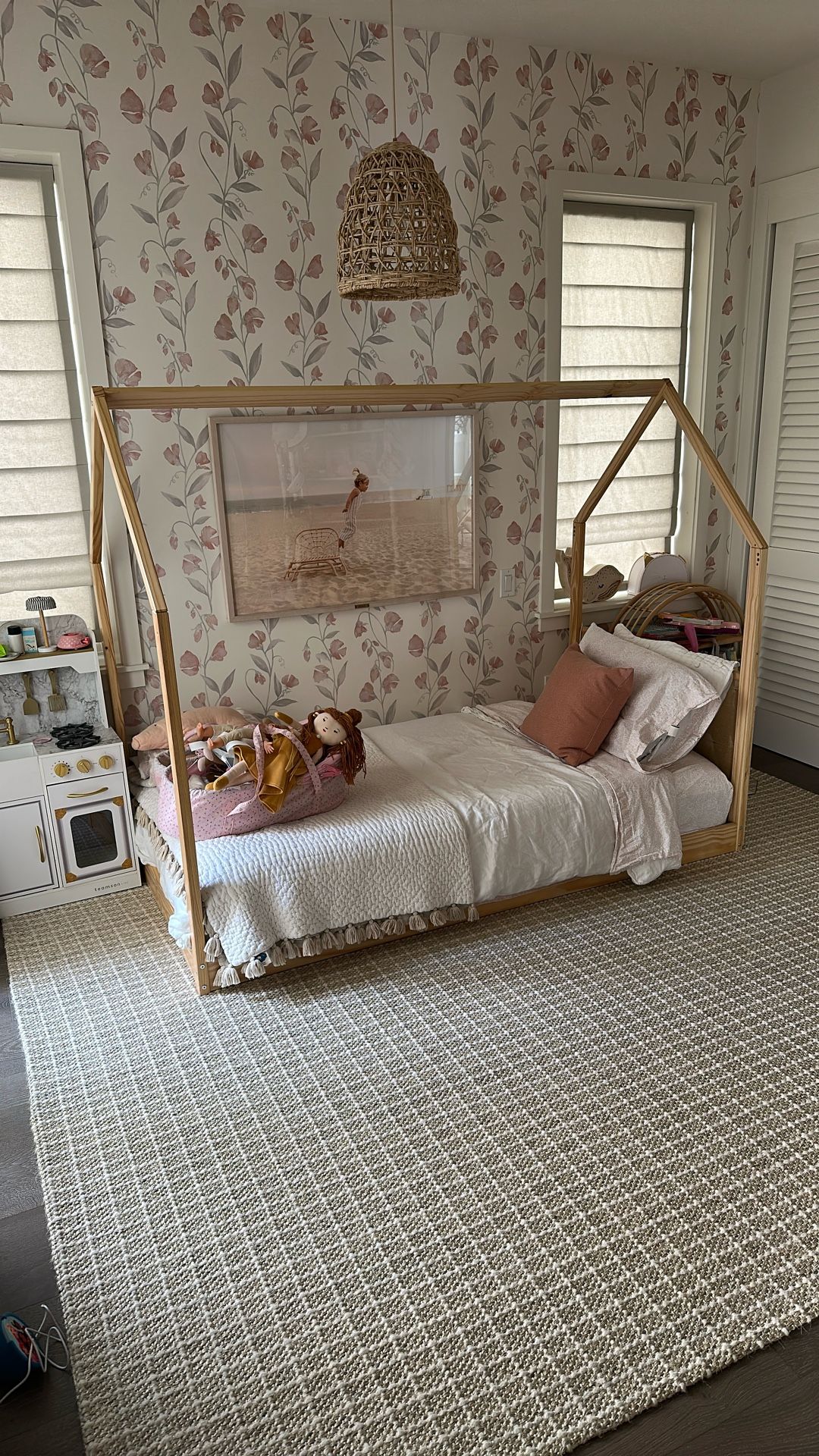 Twin Wood House Bed