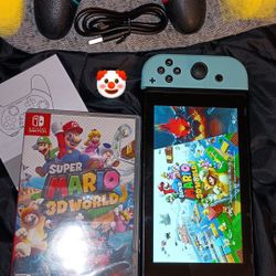Nintendo Switch Mario 3d Bundle. Wireless Controller, 64gb microSD, MARIO 3D , Bowsers Fury