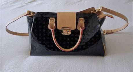 Arcadia Genuine Patent Leather Handbag - Made in Italy with Authenticity Certificate